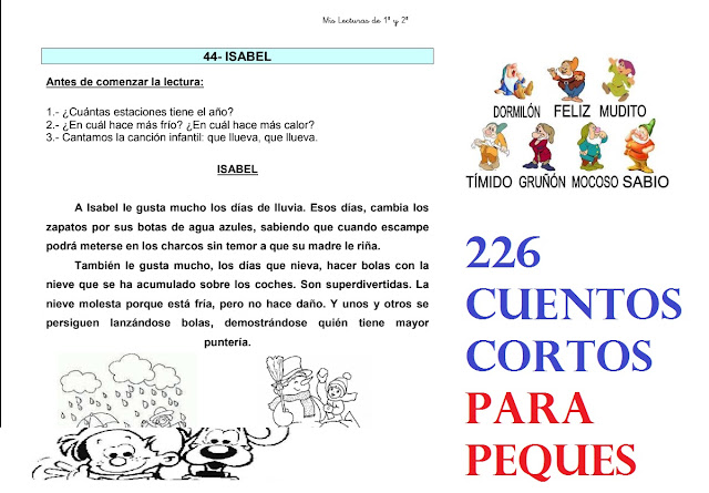 226 Cuentos Cortos para los Más Peques del Colegio PDF 