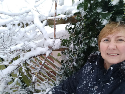 Door de hoge struiken bleef de sneeuw steken