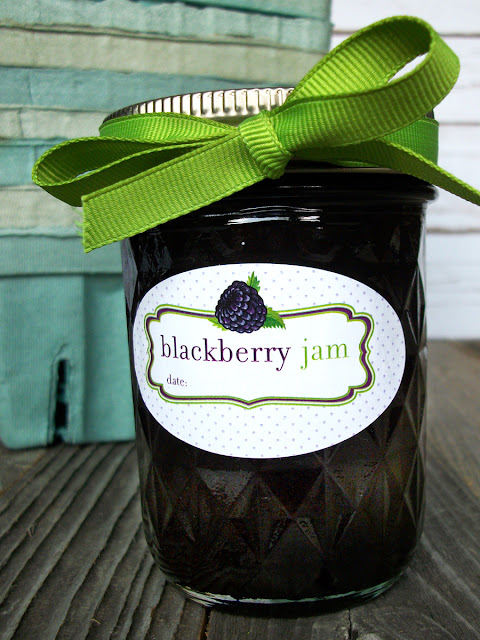 Cute Blackberry Jam Oval Canning Jar Labels