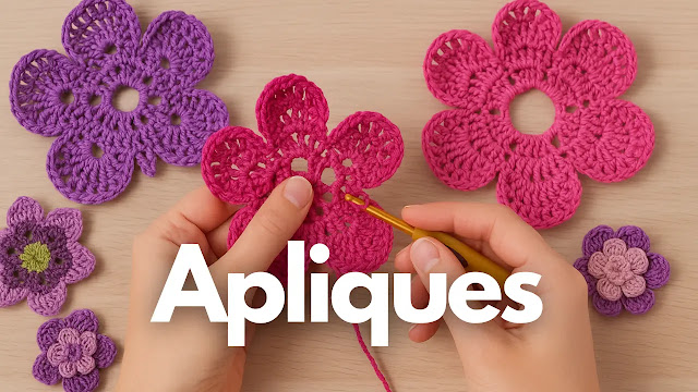 Aprende a crear hermosas flores de crochet en minutos: Guía de apliques florales | Ebook No. 224