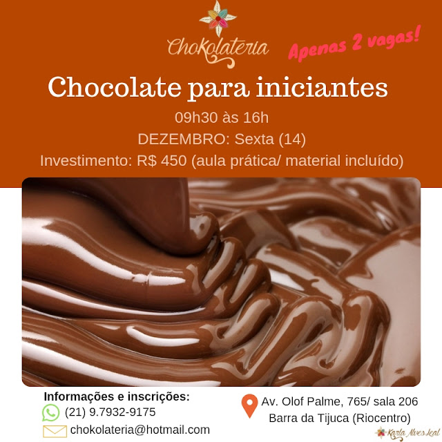 Curso | Chocolate para iniciantes - Dezembro 2018