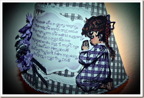 Precious Girl, Children's Prayer, Gingham Background, Our Daily Bread designs
