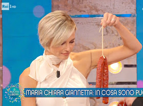 Francesca Fialdini con il salame