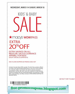 Free Printable Macy's Coupons