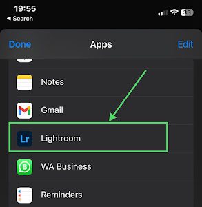 select the Lightroom app