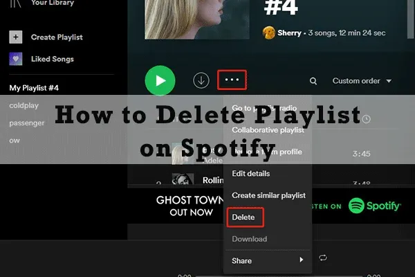 How to delete Spotify playlist