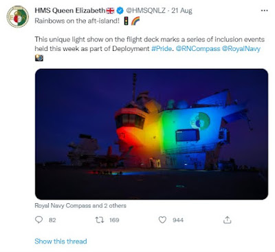 HMS Queen Elizabeth puts on a heterophobic display