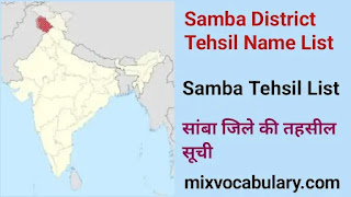 Samba subdivison list