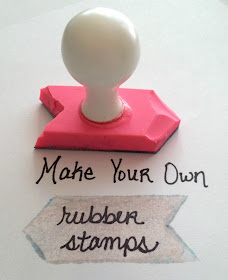 Homemade rubber stamp tutorial at The Blog Guidebook