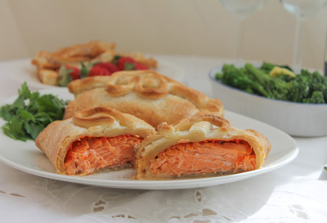 Peppadew Trout en Croûte: Peppadew peppers and garlic add a lovely fresh flavor that complements the richness of the trout and the pastry. #SundaySupper