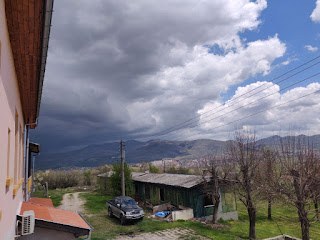 Storm clouds blowing in