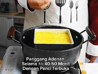 Cara Panggang Kue Bika Ambon Pakai Panci