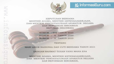 Download SKB 3 Menteri: Menag, Menaker, dan Menpan-RB Tentang Hari Libur Nasional dan Cuti Bersama Tahun 2021