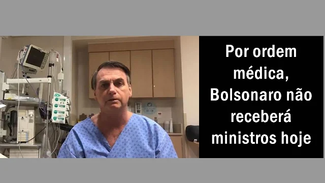 Por ordem médica, Bolsonaro não receberá ministros hoje.