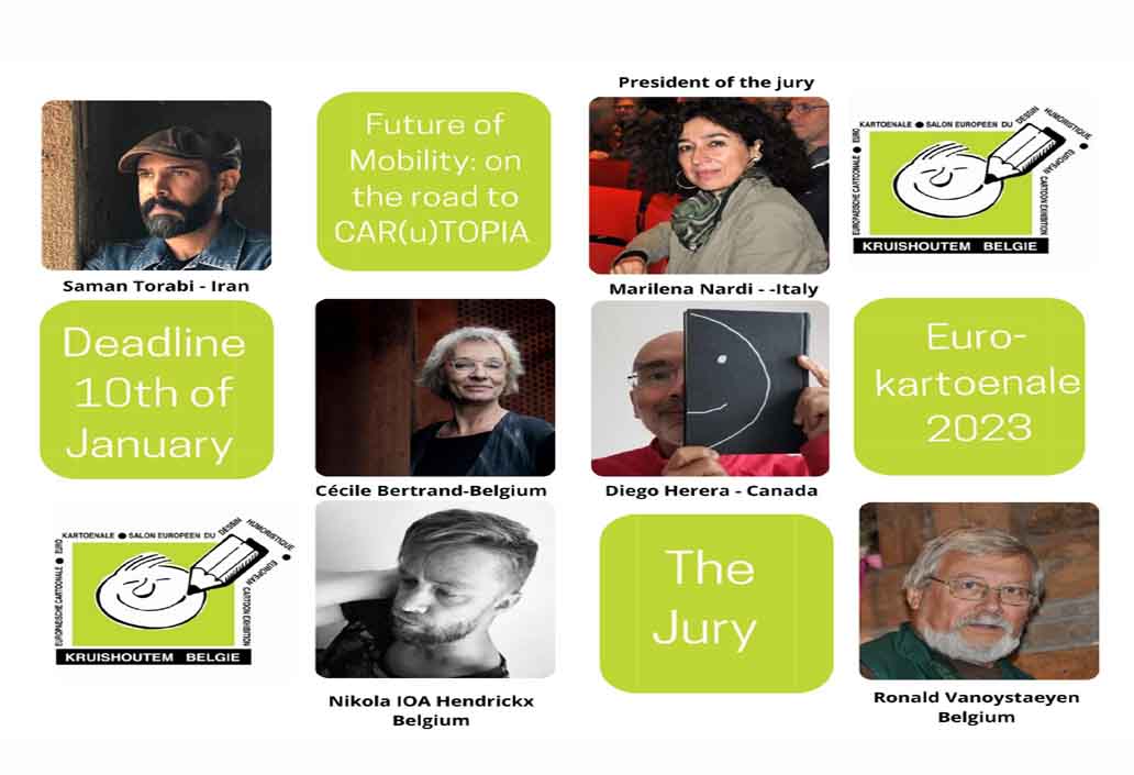 Jury of the 24th Euro-kartoenale Kruishoutem in Belgium