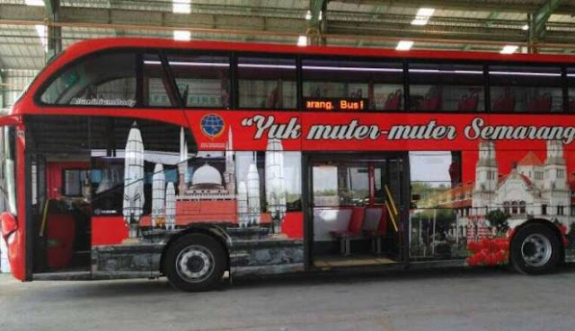 BUS DOUBLE DECKER RESMI DILUNCURKAN DI KOTA SEMARANG