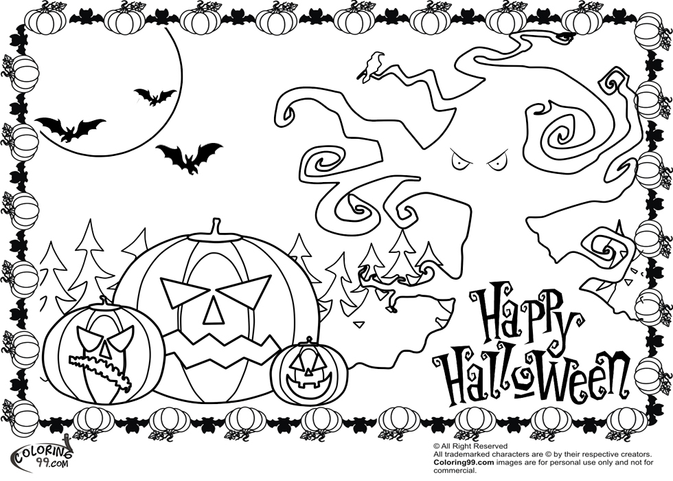Free Halloween Scary Coloring Pages 6