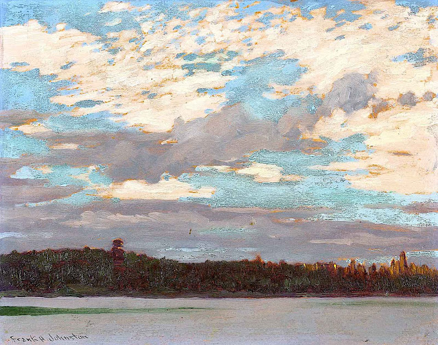 a Frank Johnston painting of a big sky