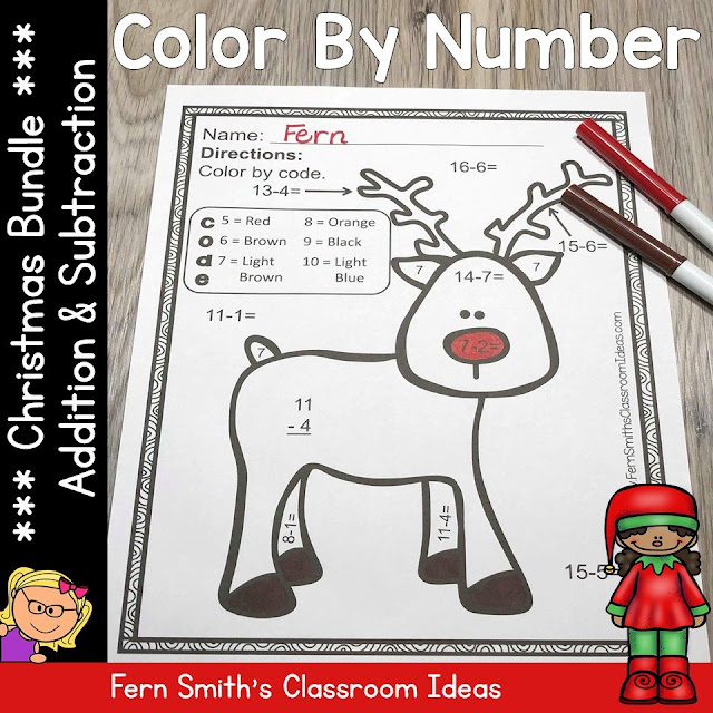 Need something easier? Christmas Addition and Subtraction are also available!
