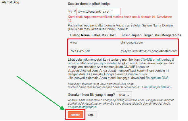 Cara pasang domain Com, Id, Net dll diblogspot (Custom Domain)