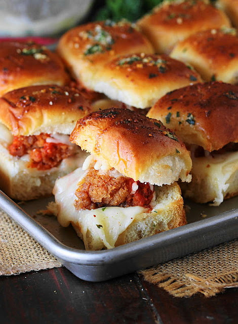 Close-Up of a Chicken Parmesan Slider Image