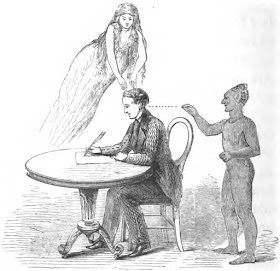 Alternativement : Fig.1 - Paul Binocle, incapable d'écrire un article depuis plus d'un mois parce qu'un fantôme et un démon lui chatouillent le crâne à chaque fois qu'il essaye de s'y mettre.