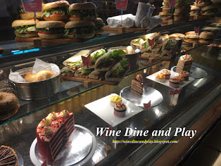 The food display at Tranzeet in the Dubai airport