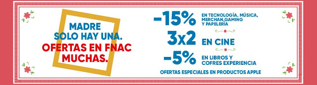 Top 15 ofertas promoción Día de la Madre de Fnac.es