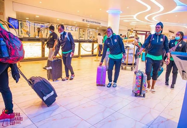 Photos: Camerooonian Women Senior National Team arrive Nigeria for Aisha Buhari Cup