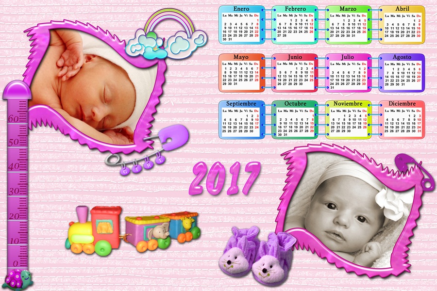 Calendarios Para Photoshop Calendario Del 17 De Bebes Para Photoshop Psd Y Png