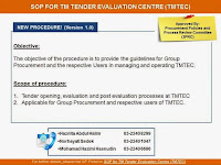 New Procedure for TM Tender Evaluation Centre (TMTEC)