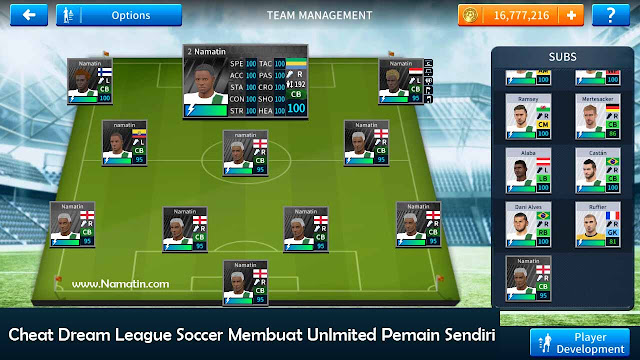 cheat dream league soccer membuat pemain sendiri