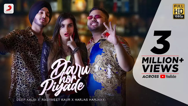 Daru Hor Piyade (Lyrics) - Deep Kalsi, Rashmeet Kaur & Harjas Harjaayi