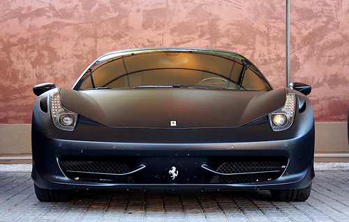 Ferrari 458 italia Black Wallpaper