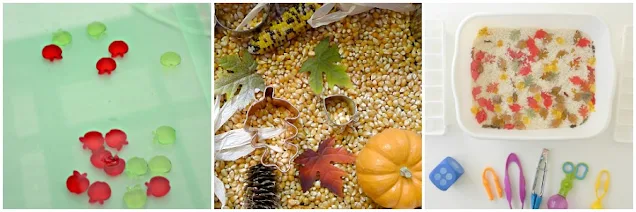 Fall sensory bins for toddlers