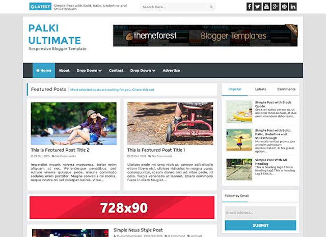 Palki Ultimate - Blog Style Blogger Template