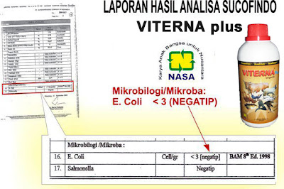 "hasil laporan uji laboratorium sucofindo viterna vitamin ternak natural nusantara distributor nasa"