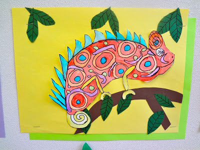 Chameleons kids art project