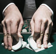 blackjack card mucking