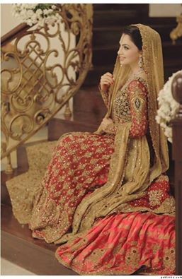 Latest bridal wedding dresses 2016 in Pakistan