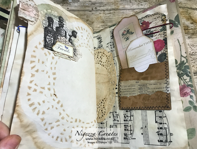 Nigezza Creates My First Junk Journal: Finishing Off Pages #1