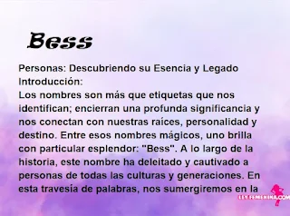 significado del nombre Bess