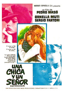 UNA CHICA Y UN SEÑOR. España. Cartel: 70 x 100 cms. Autor: MCP. UNA CHICA Y UN SEÑOR. 1974. España. Dirección: Pedro Masó. Reparto: Ornella Muti, Sergio Fantoni, Eduardo Fajardo, Emilio Gutiérrez Caba, Helga Liné, Pastor Serrador, Didi Sherman, Luis Varela, Queta Claver, Antonio Mayans, Manuel Alexandre, Tony Landa.