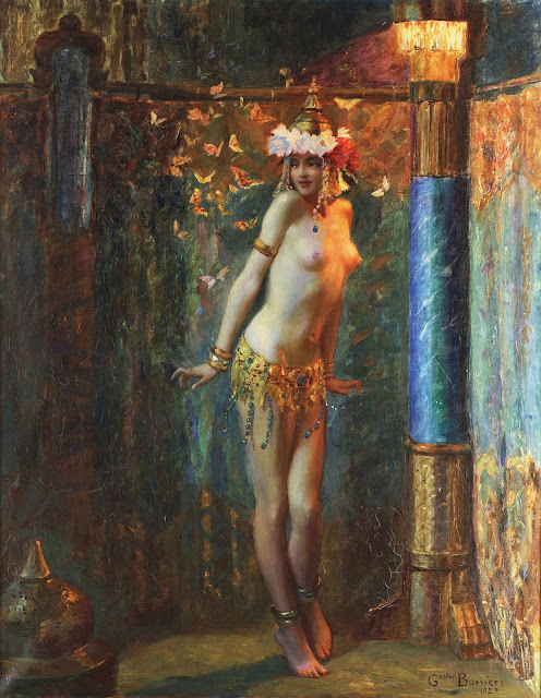 A painting by French Symbolist Gaston Bussiere