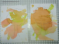 peinture d'automne à l'encre de couleurs arbre à l'encre de couleurs arbre à la peinture