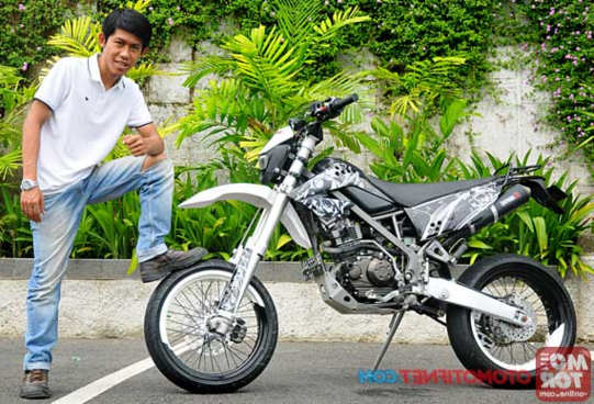 Cara Modifikasi Motor Kawasaki KLX 150 Supermoto Multifungsi