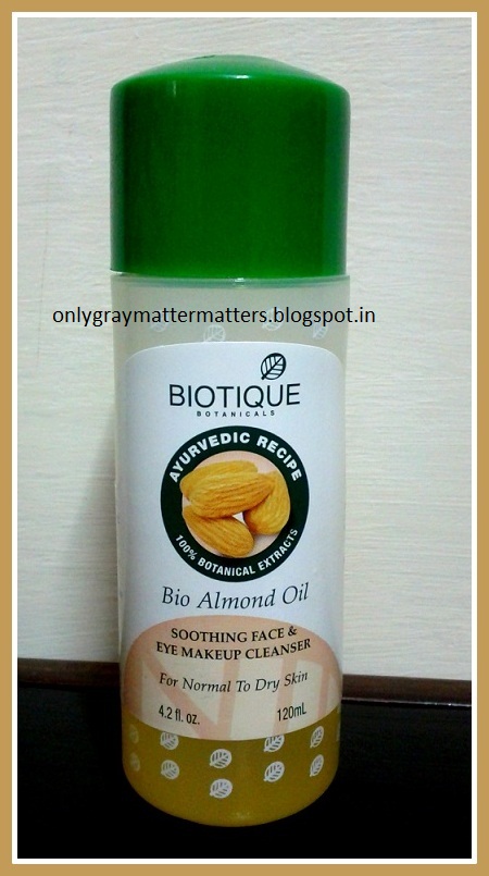 Biotique Bio Almond Oil Face and Eye Makeup Cleanser Review