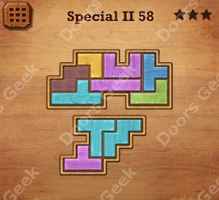 Cheats, Solutions, Walkthrough for Wood Block Puzzle Special II Level 58