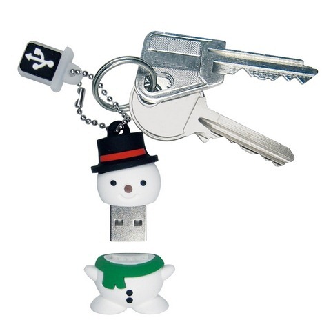 Keychain Snowman USB flash drive 