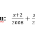 Giải phương trình: x+2/2008 + x+3/2007 + x+4/2006 + x+ 2020/6 = 0